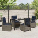 Have Spisebordssæt 5 pcs Grå polyrattan