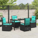 Have Spisebordssæt 5 pcs Sort polyrattan