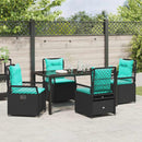 Have Spisebordssæt 5 pcs Sort polyrattan
