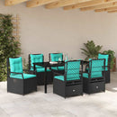 Have Spisebordssæt 7 pcs Sort polyrattan