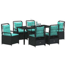 Have Spisebordssæt 7 pcs Sort polyrattan