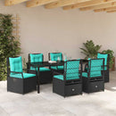 Have Spisebordssæt 7 pcs Sort polyrattan