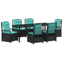 Have Spisebordssæt 7 pcs Sort polyrattan