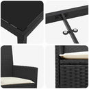 Have Spisebordssæt 5 pcs Sort polyrattan