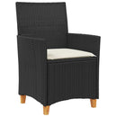 Have Spisebordssæt 5 pcs Sort polyrattan