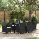 Have Spisebordssæt 7 pcs Sort polyrattan