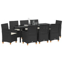 Have Spisebordssæt 9 pcs Sort polyrattan