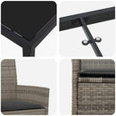 Have Spisebordssæt 5 pcs Grå polyrattan