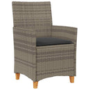 Have Spisebordssæt 5 pcs Grå polyrattan