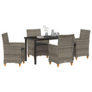 Have Spisebordssæt 5 pcs Grå polyrattan
