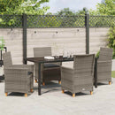 Have Spisebordssæt 5 pcs Grå polyrattan