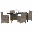 Have Spisebordssæt 5 pcs Grå polyrattan