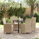 Have Spisebordssæt 5 pcs Beige polyrattan