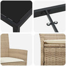 Have Spisebordssæt 5 stk. Beige polyrattan