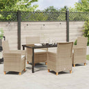 Have Spisebordssæt 5 pcs Beige polyrattan