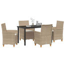 Have Spisebordssæt 5 stk. Beige polyrattan