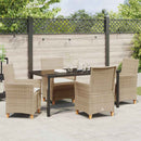 Have Spisebordssæt 5 pcs Beige polyrattan