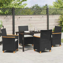 Have Spisebordssæt 5 pcs Sort polyrattan