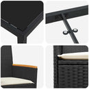 Have Spisebordssæt 5 pcs Sort polyrattan
