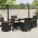 Have Spisebordssæt 5 pcs Sort polyrattan