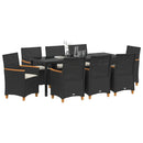Have Spisebordssæt 9 pcs Sort polyrattan