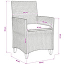 Have Spisebordssæt 5 stk. Grå polyrattan
