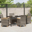 Have Spisebordssæt 5 pcs Grå polyrattan