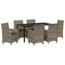 Have Spisebordssæt 7 pcs Grå polyrattan