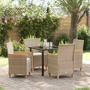 Have Spisebordssæt 5 pcs Beige polyrattan