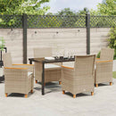 Have Spisebordssæt 5 pcs Beige polyrattan