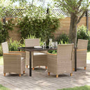 Have Spisebordssæt 5 pcs Beige polyrattan