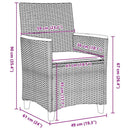 Have Spisebordssæt 9 pcs Beige polyrattan