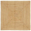 Områdetæpper Naturfarvet 120 x 120 cm Jute