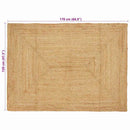 Områdetæpper Naturfarvet 120 x 170 cm Jute