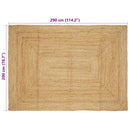 Områdetæpper Naturfarvet 200 x 290 cm Jute