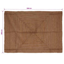 Område tæppe Grå 200 x 290 cm Jute