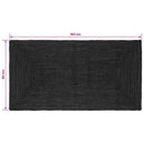 Områdetæpper Rektangulær Mørkegrå 80 x 150 cm Jute