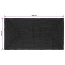Områdetæpper Rektangulær Mørkegrå 100 x 200 cm Jute