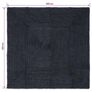 Områdetæpper Firkantet Mørkegrå 200 x 200 cm Jute