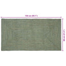 Områdetæpper Rektangulær Olivengrøn 80 x 150 cm Jute