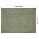 Områdetæpper Rektangulær Olivengrøn 140 x 200 cm Jute