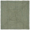 Områdetæpper Rektangulær Olivengrøn 160 x 160 cm Jute