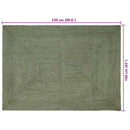 Områdetæpper Rektangulær Olivengrøn 160 x 230 cm Jute
