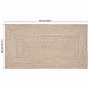 Områdetæpper Natur og hvid 80 x 150 cm Jute