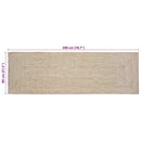 Områdetæpper Natur og hvid 80 x 200 cm Jute