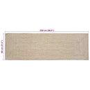 Områdetæpper Natur og hvid 80 x 250 cm Jute