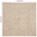Områdetæpper Natur og hvid 120 x 120 cm Jute