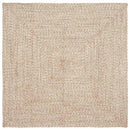 Områdetæpper Natur og hvid 160 x 160 cm Jute