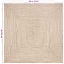 Områdetæpper Natur og hvid 300 x 300 cm Jute