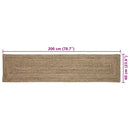 Områdetæpper Naturfarvet og sort 60 x 200 cm Jute